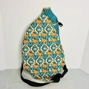 Kavu NWOT Sling Backpack Rope Padded Adjustable Pink Teal Bag 100% Cotton REI Kavu | Bags | Kavu Nwot Sling Backpack Rope Padded  main image 2